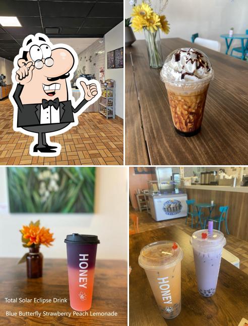 Drinks and the Honey B Café interior